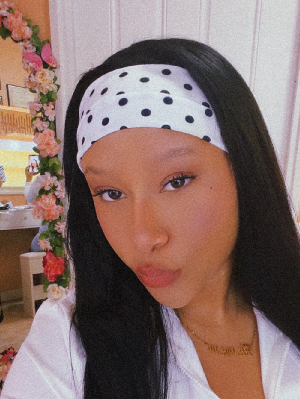White Polka Dot Headband